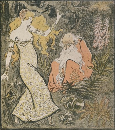 The Enchanter Merlin and the Fairy Vivien in the Forest of Broceliande, from 